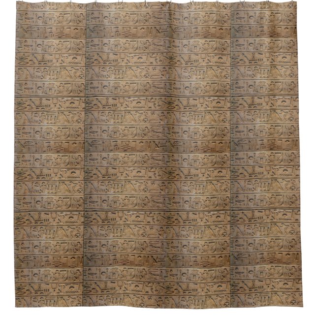 Ancient Egyptian Hieroglyphs Shower Curtain (Front)