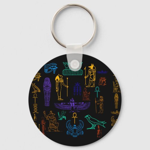 Ancient Egyptian Hieroglyphs  Symbols Keychain