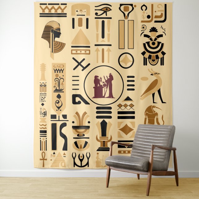 Ancient Egyptian Hieroglyphs Tapestry (In Situ)