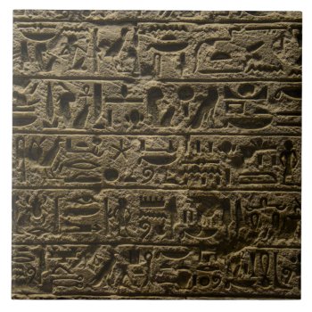 Ancient Egyptian Hieroglyphs Tile by bbourdages at Zazzle