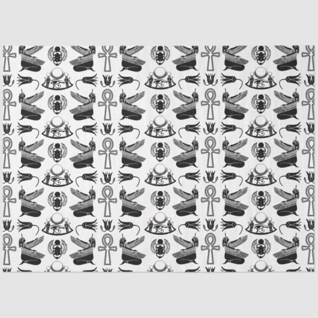 Ancient Egyptian Hieroglyphs Tissue Paper (Front)