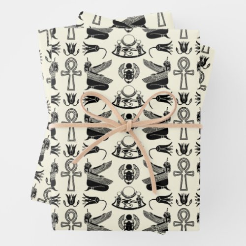 Ancient Egyptian Hieroglyphs Wrapping Paper Sheets