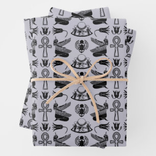 Ancient Egyptian Hieroglyphs Wrapping Paper Sheets