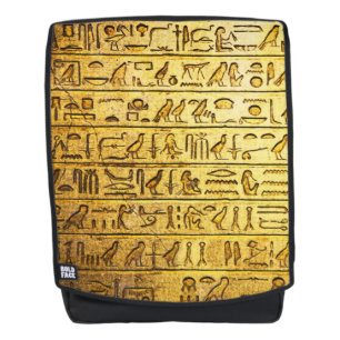 Ancient Egyptian Hieroglyphs Yellow Backpack