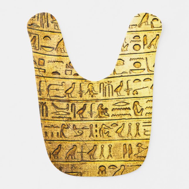 Ancient Egyptian Hieroglyphs Yellow Bib (Front)