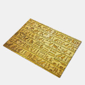 Ancient Egyptian Hieroglyphs Yellow Doormat (Angled)