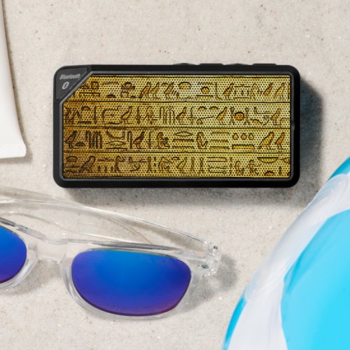 Ancient Egyptian Hieroglyphs Yellow Speaker
