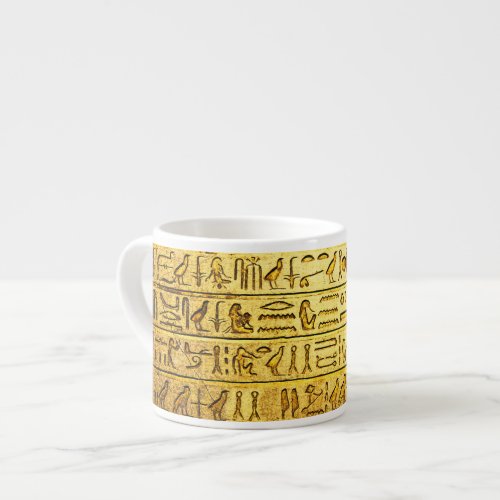 Ancient Egyptian Hieroglyphs Yellow Specialty Mug