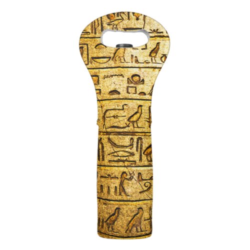 Ancient Egyptian Hieroglyphs Yellow Wine Tote Bag