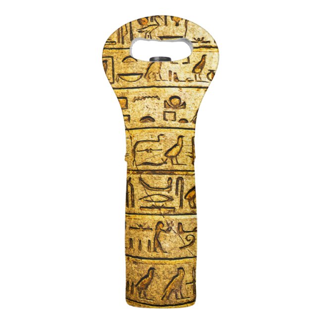 Ancient Egyptian Hieroglyphs Yellow Wine Tote Bag
