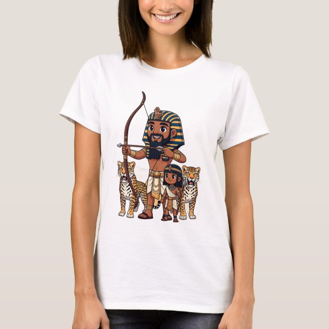 Ancient Egyptian Hunt with Leopards T-Shirt (Front)
