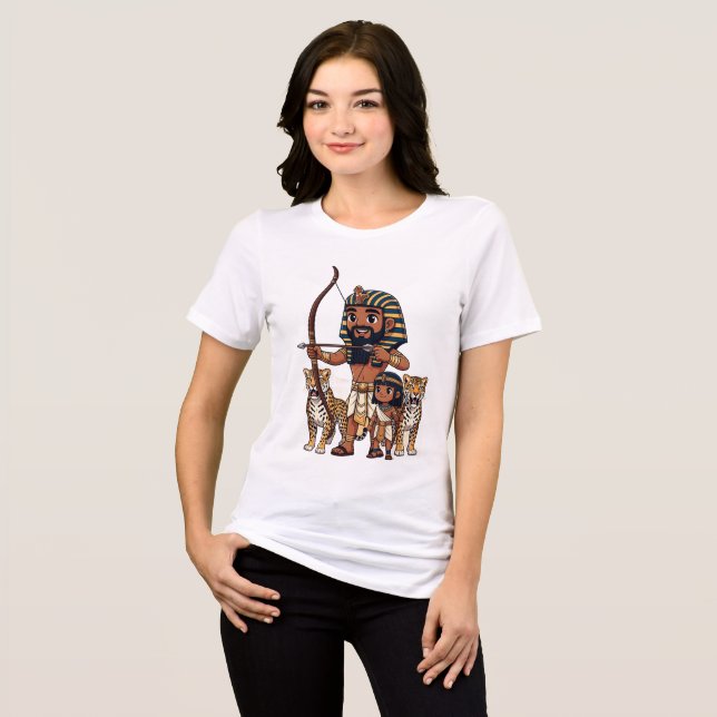 Ancient Egyptian Hunt with Leopards Tri-Blend Shirt (Front Full)