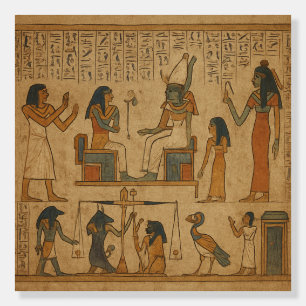 Ancient Egyptian Judgment Scene Wall Art Foam Board