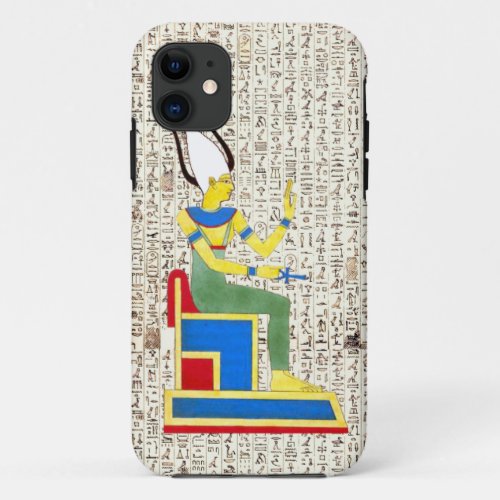 Ancient Egyptian King Pharaoh Hieroglyphics Design iPhone 11 Case