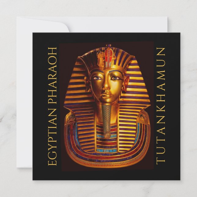 Ancient Egyptian King Tutankhamun Gold Burial Mask (Front)