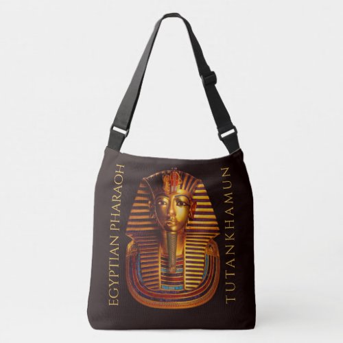 Ancient Egyptian King Tutankhamun Gold Burial Mask Crossbody Bag