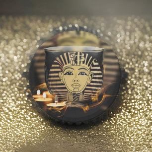 Ancient Egyptian King With Glowing Candle Lights Paper Plates