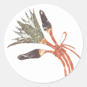 Ancient Egyptian Lotus Flower & Buds Classic Round Sticker
