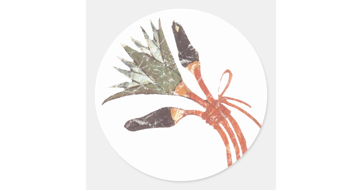 Ancient Egyptian Lotus Flower & Buds Classic Round Sticker | Zazzle