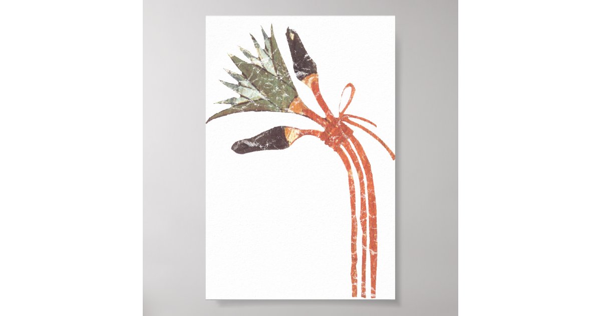 Ancient Egyptian Lotus Flower & Buds Poster | Zazzle