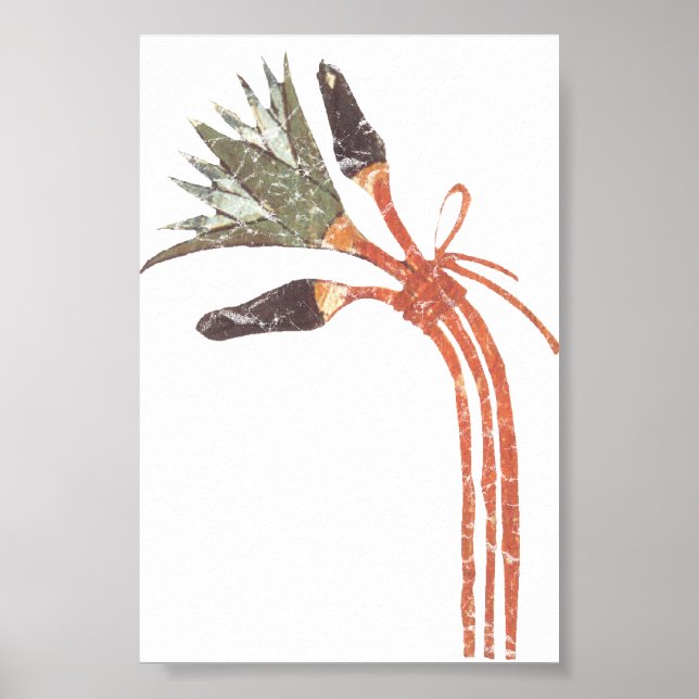 Ancient Egyptian Lotus Flower & Buds Poster (Front)