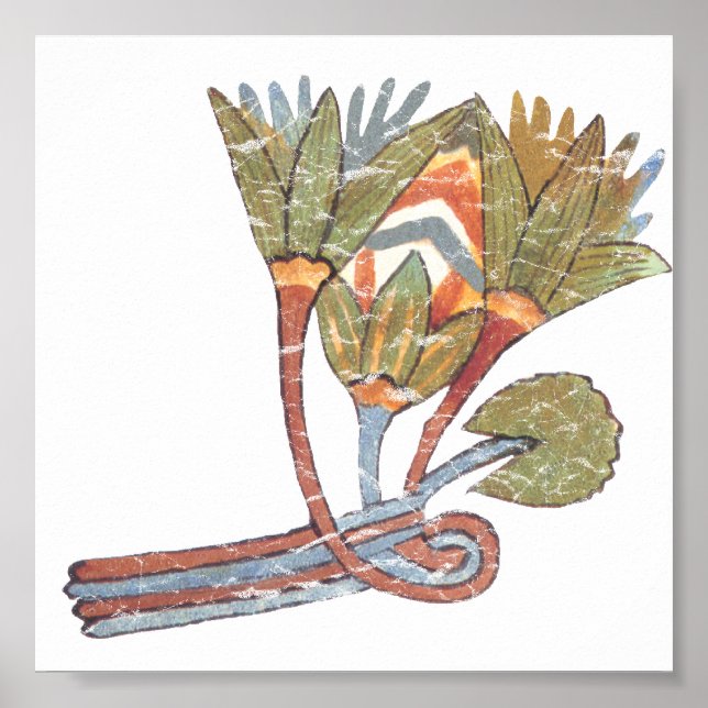 Ancient Egyptian Lotus Flower Poster (Front)