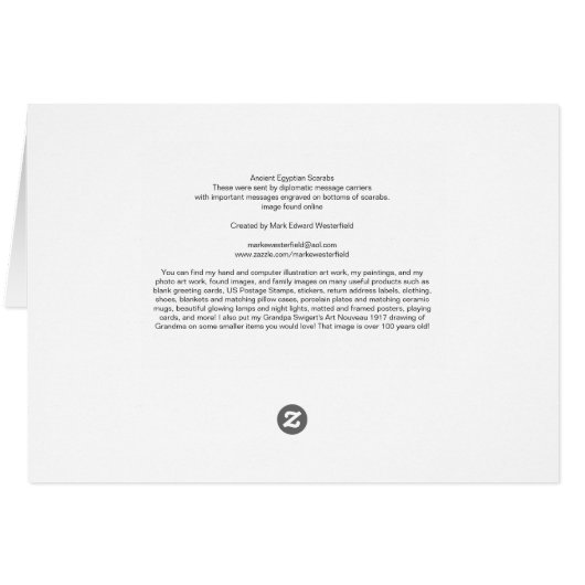 Ancient Egyptian Message Scarabs (Back Horizontal)