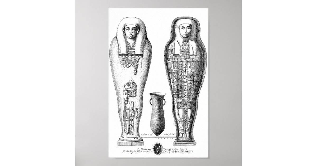 egyptian sarcophagus drawing