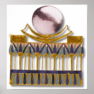 Ancient Egyptian Moon Pictoral Poster