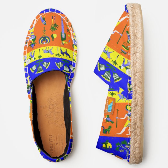 ancient egyptian mummy tomb art espadrilles (Side)