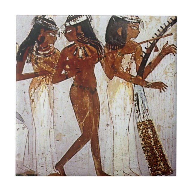 Ancient Egyptian Music Ceramic Tile (Front)