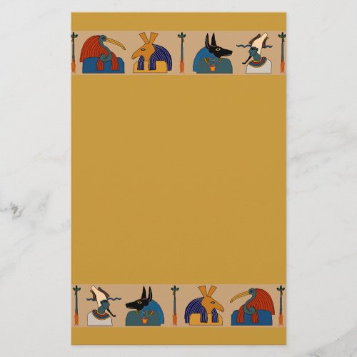 Ancient Egyptian Mythological Gods Mummy Ceremony Stationery