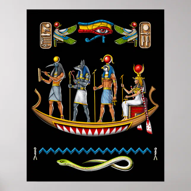 Ancient Egyptian Mythology Gods Poster | Zazzle