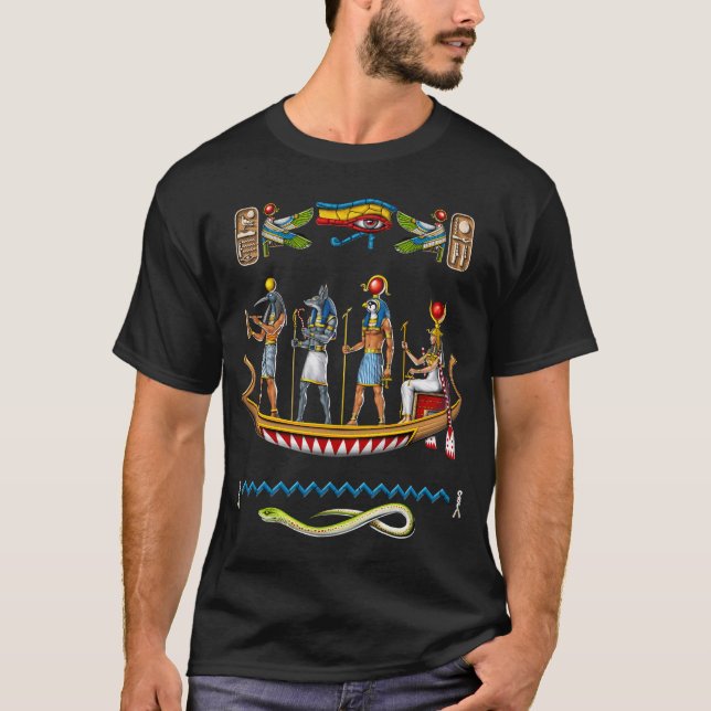 Ancient Egyptian Mythology Gods T-Shirt (Front)