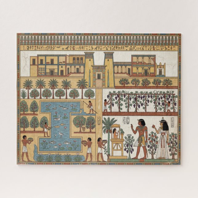 Ancient Egyptian Oasis: Villa & Garden Jigsaw Puzzle (Horizontal)