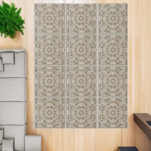 Ancient Egyptian Palace Beige Decorative Pattern Rug