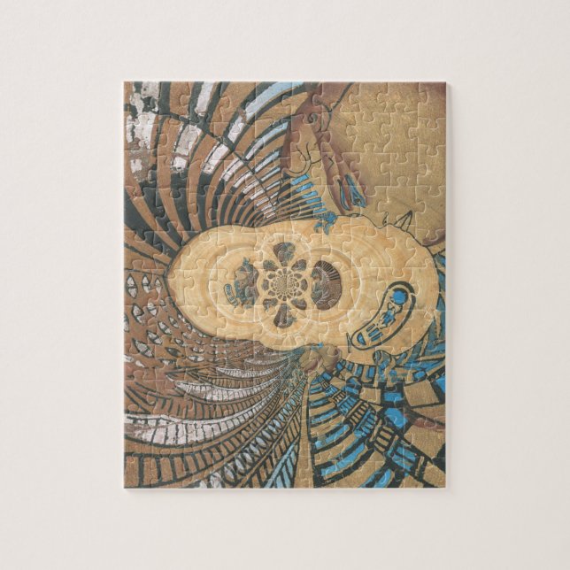 Ancient Egyptian Papyrus Art Design Jigsaw Puzzle (Vertical)