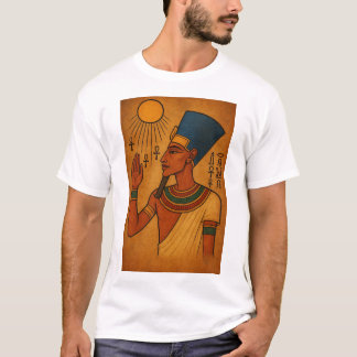Ancient Egyptian Pharaoh Akhenaten Sun Worship Art T-Shirt