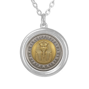 Ancient Egyptian Pharaoh Coin Pendant Necklace   G