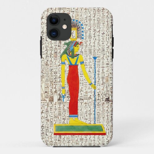 Ancient Egyptian Pharaoh Hieroglyphics Design iPhone 11 Case