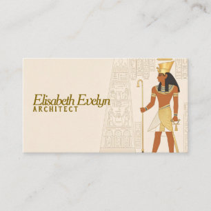 Ancient Egyptian Pharaoh Minimalist Art Business Card