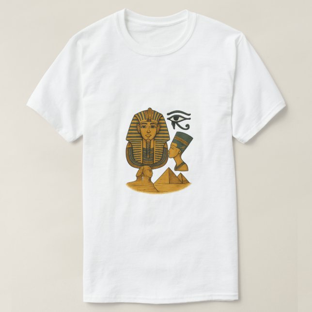 Ancient Egyptian Pharaoh Symbols T-Shirt (Design Front)
