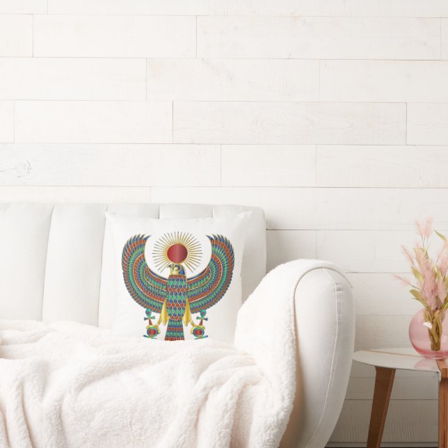 Ancient Egyptian Pharaoh T-Shirt | KaliraArts Throw Pillow (Couch)