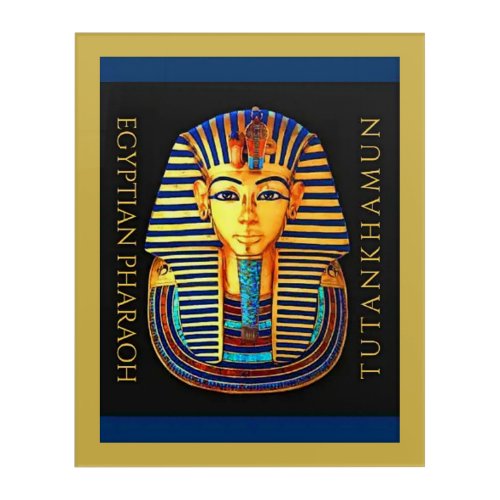 Ancient Egyptian Pharaoh Tutankhamun Gold Mask  Ac Acrylic Print