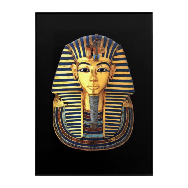 Ancient Egyptian Pharaoh Tutankhamun Gold Mask Acrylic Print (Front)