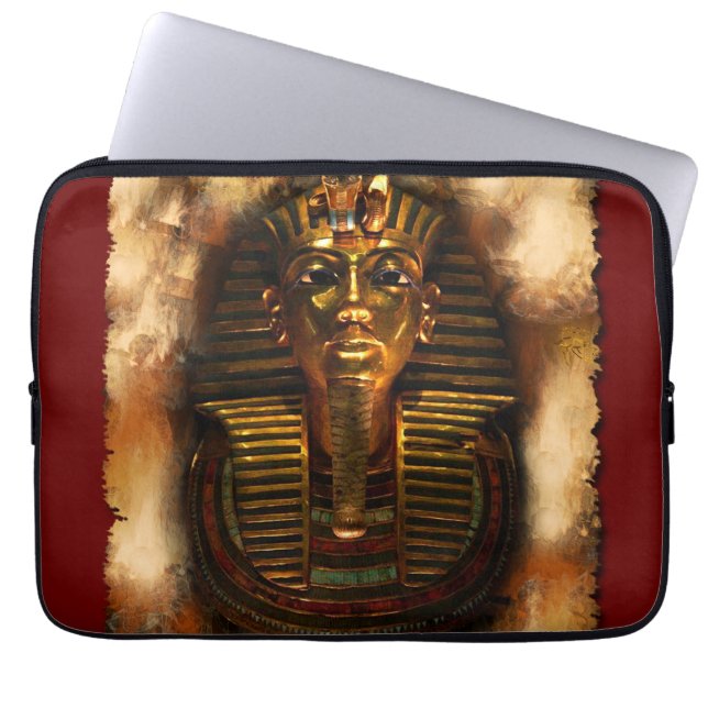 Ancient Egyptian Pharaoh Tutankhamun Laptop Sleeve (Front)