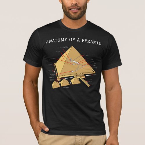 Ancient Egyptian Pyramid Anatomy Archeology T_Shirt