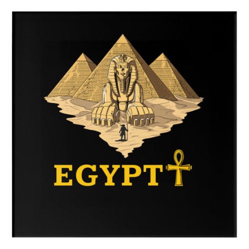 Ancient Egyptian Pyramids Sphinx Sacred Geometry Acrylic Print