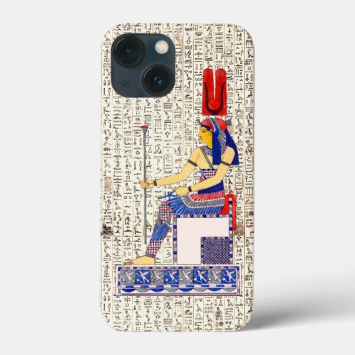 Ancient Egyptian Queen Hieroglyphics Design iPhone 13 Mini Case