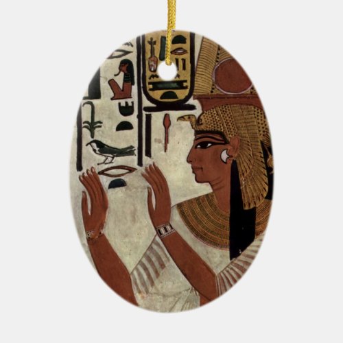 Ancient Egyptian Queen Nefertari Ceramic Ornament